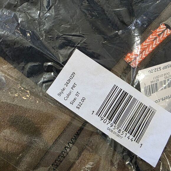Carter's Camo Sherpa Jacket Quarter Zip Boys Size 5 Green Black Brown Brand New - Picture 4 of 5